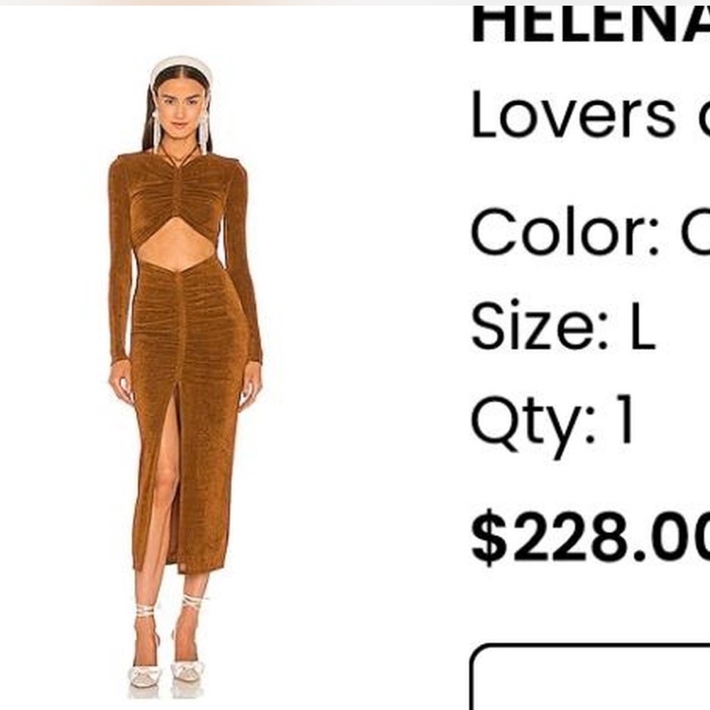 Lover + Friends Brown Dress with Cutout